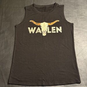 NWOT Morgan Wallen Black  Top with Bull Skull Graphic